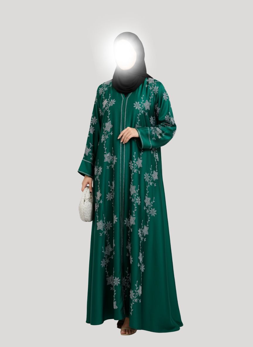 Emerald Blossom Furasha Abaya