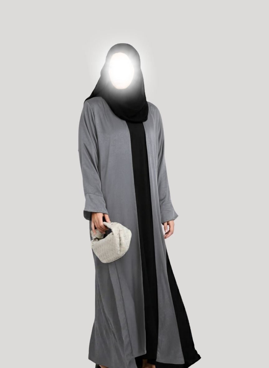 Elegance Textured Open Gown Abaya