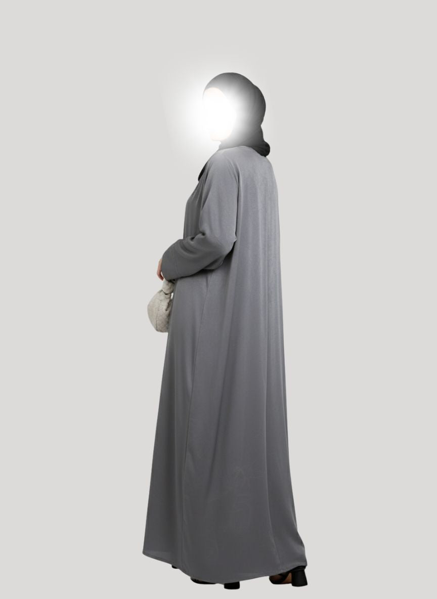 Elegance Textured Open Gown Abaya