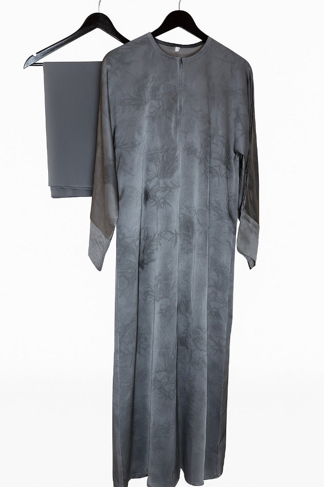 Taupe Elegance Textured Closed Abaya